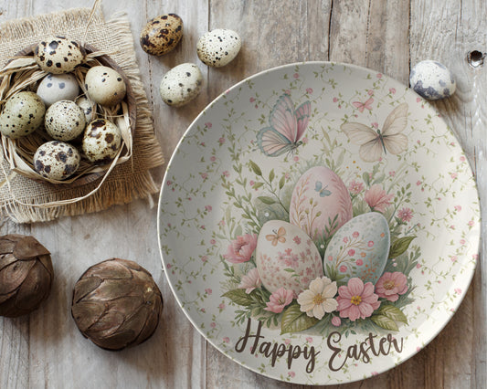 Elegant Floral Egg Plates