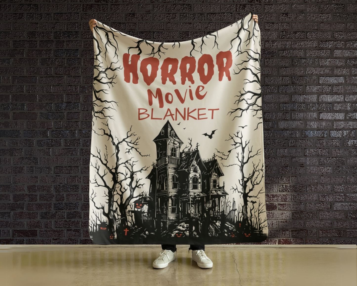 Haunted House Horror Movie Blanket