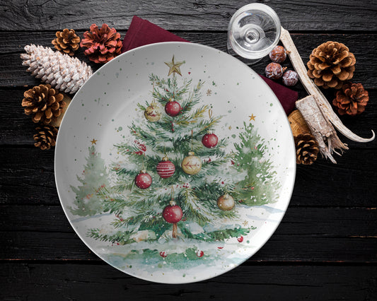 Christmas Tree Plate Holiday Dinnerware