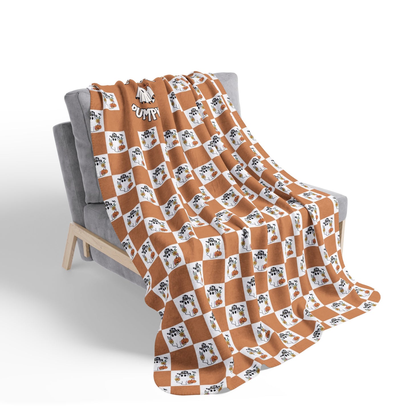 Howdy Pumpkin Western Ghost Halloween Blanket