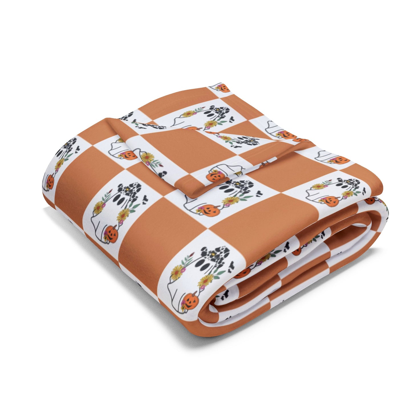 Howdy Pumpkin Western Ghost Halloween Blanket