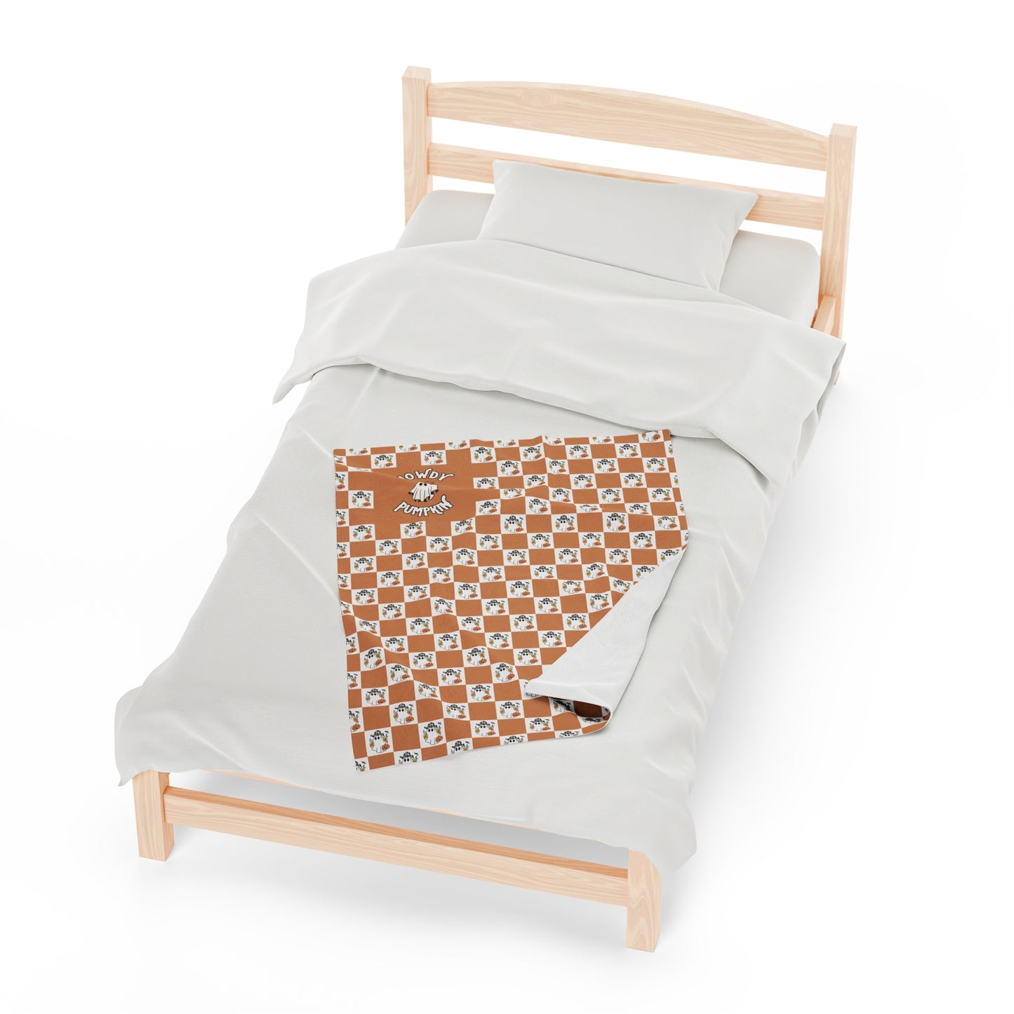 Howdy Pumpkin Western Ghost Halloween Blanket
