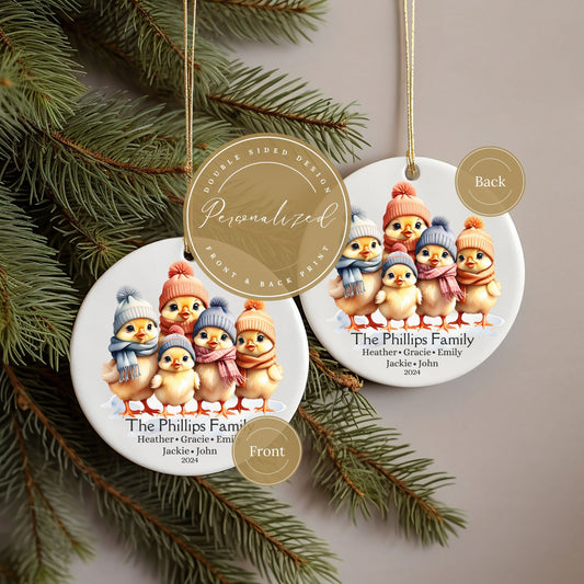 Large Family Christmas Ornament Personalized With Names