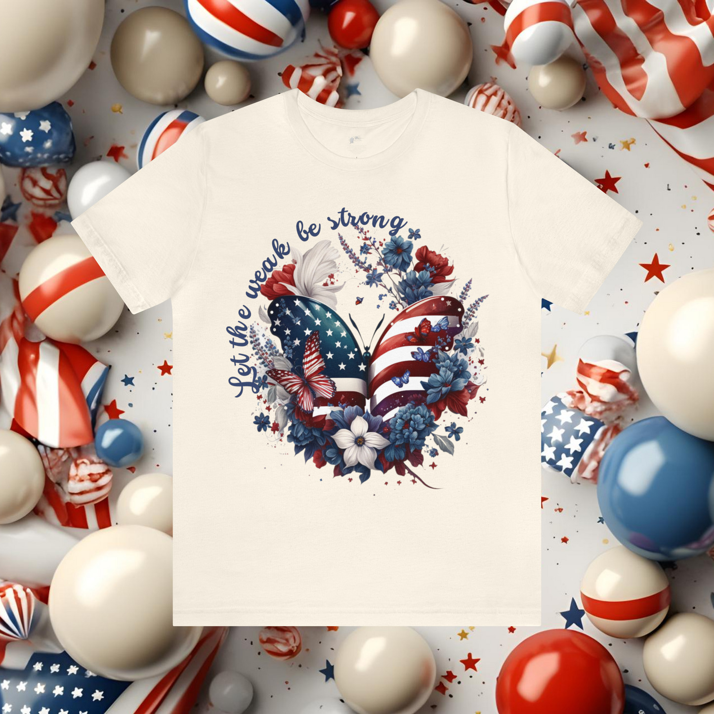 Women’s Patriotic Shirt Butterfly Fourth of July Shirt Majestic Butterfly Shirt for Independence Day Inspiring Tshirt July 4th Gift for Her