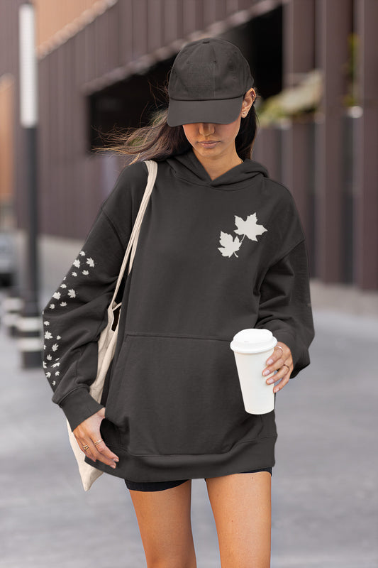 Falling Maple Leaves Nature Hoodie