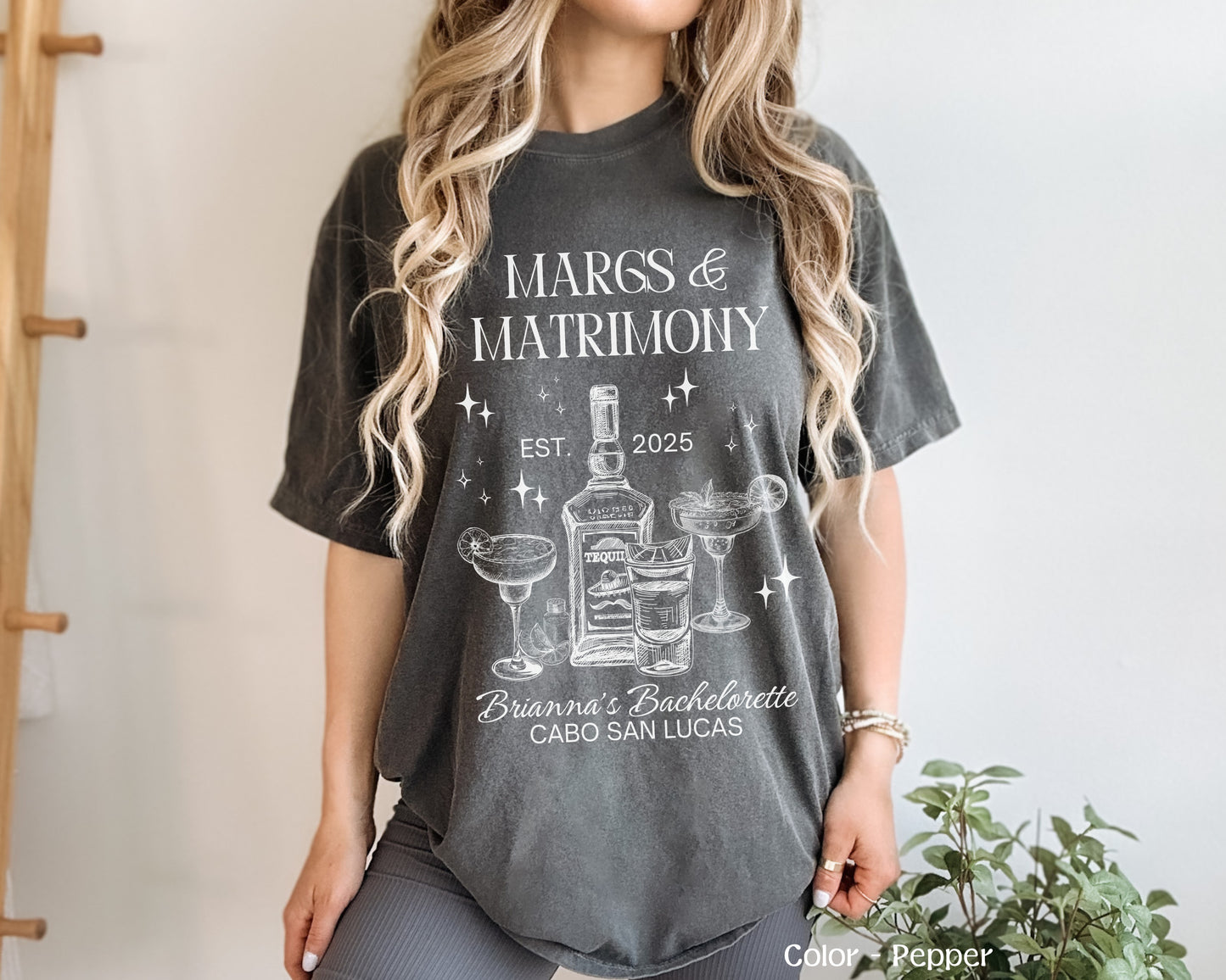 Margs And Matrimony Bachelorette Party Shirts