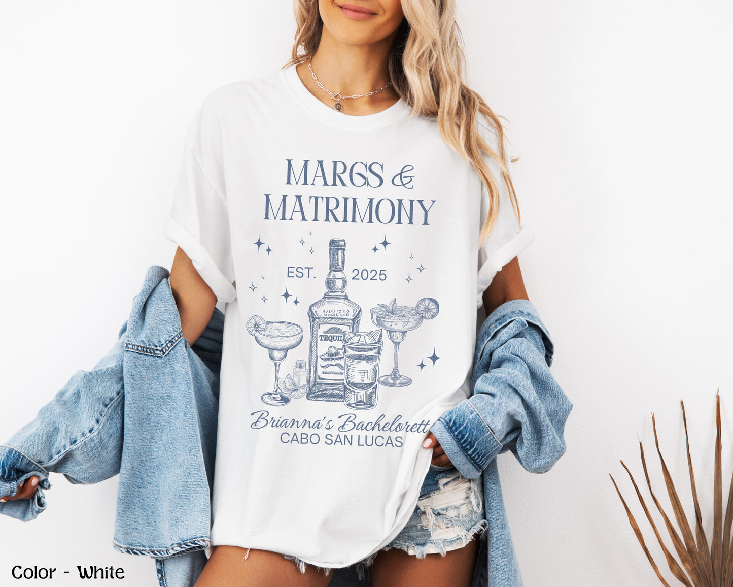 Margs And Matrimony Bachelorette Party Shirts