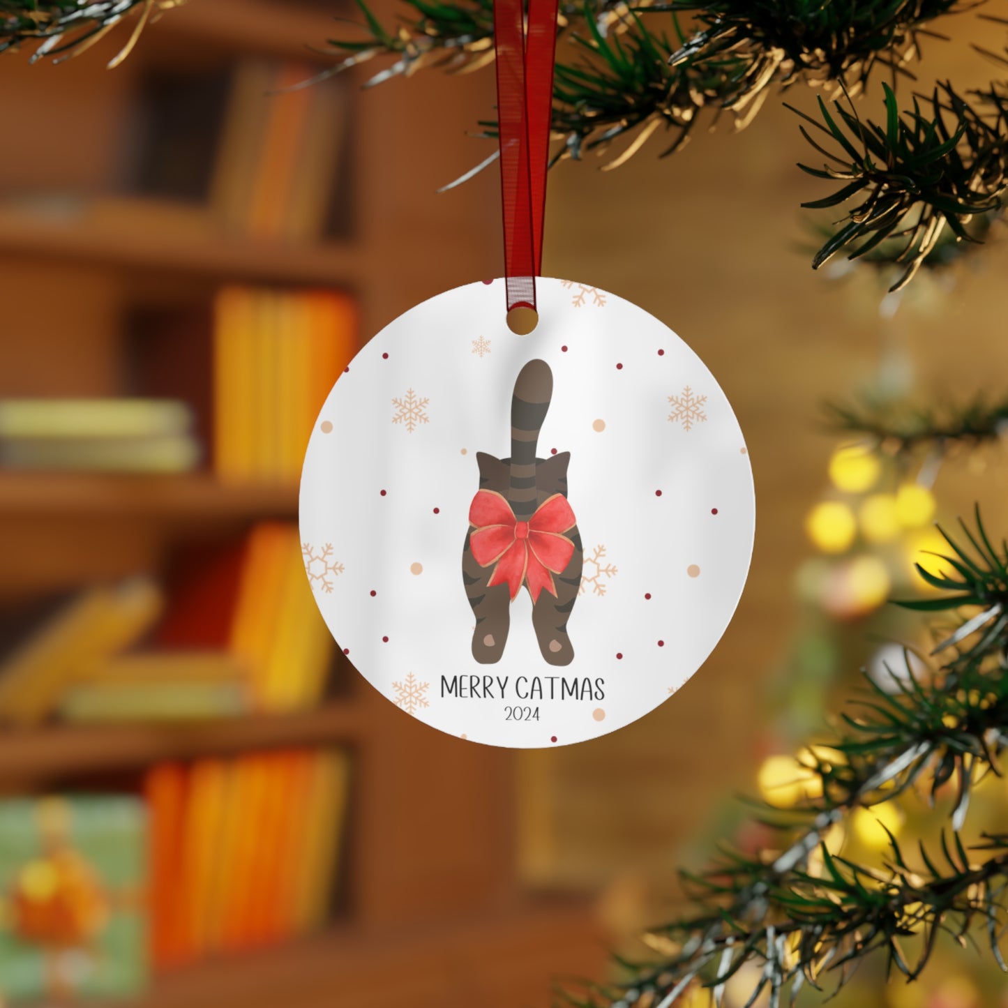 Funny Personalized Cat Christmas Ornament
