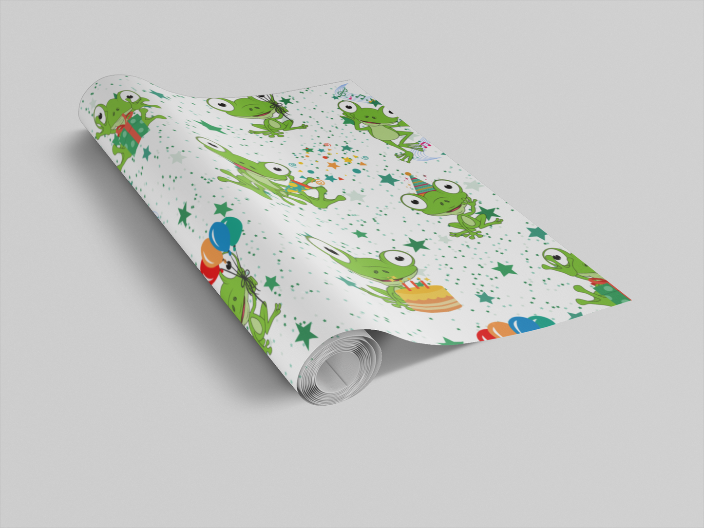 Frog Wrapping Birthday Wrapping Paper