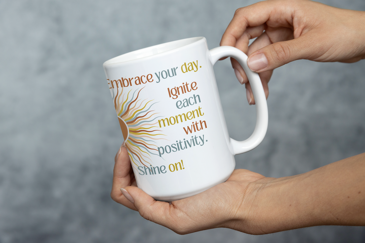 Retro Sunshine Mug Motivational Gift