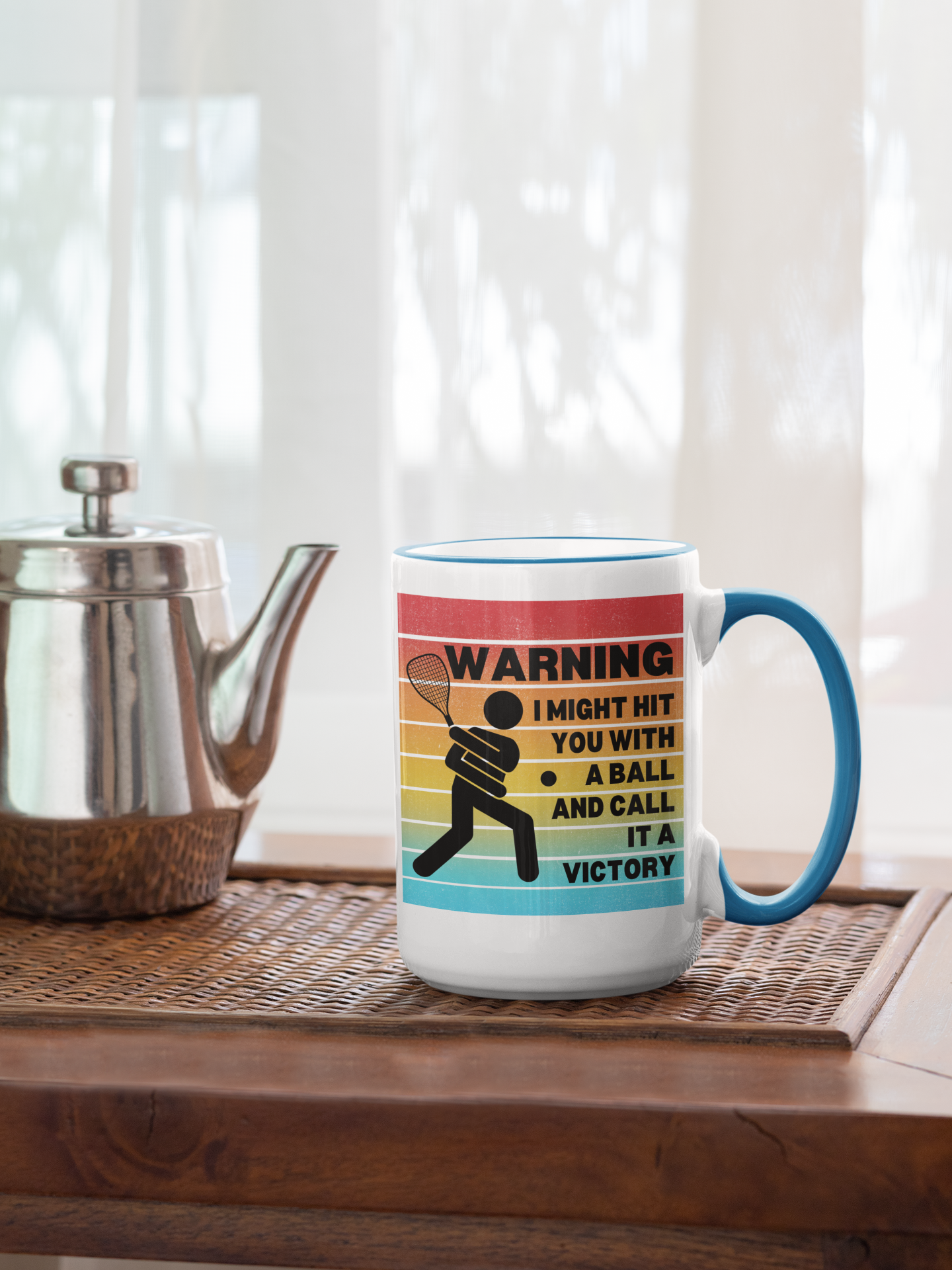 Funny Racquetball Mug 15 oz Two-Tone Coffee Mug