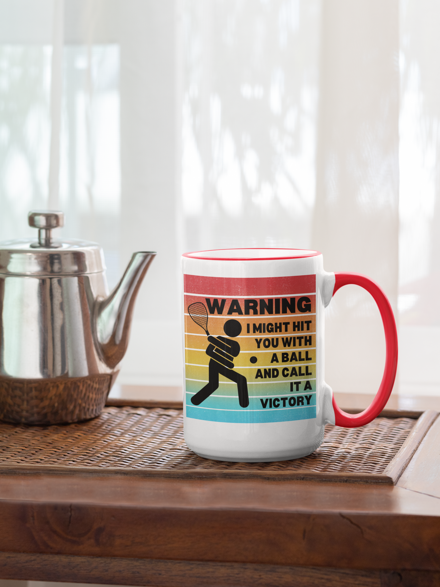 Funny Racquetball Mug 15 oz Two-Tone Coffee Mug
