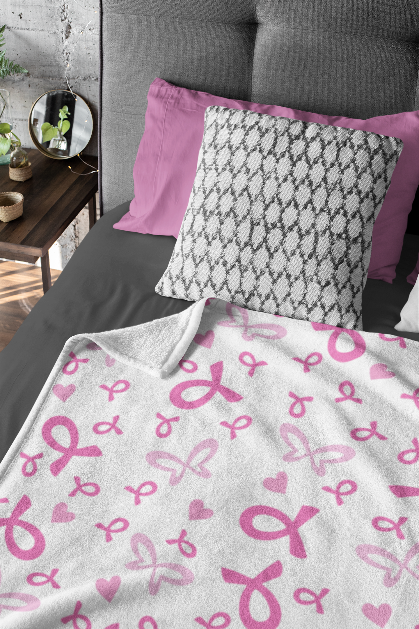 Breast Cancer Blanket, Breast Cancer Awareness Sofa Throw Blanket Breast Cancer Survivor Gift Breast Cancer Pink Ribbon Blanket
