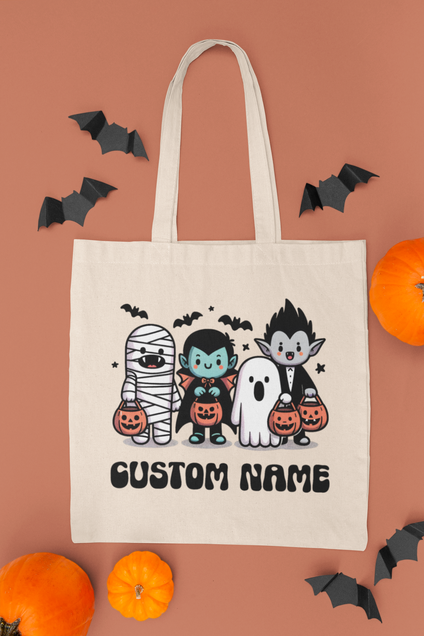 Personalized Halloween Tote Bag Trick or Treat Bag