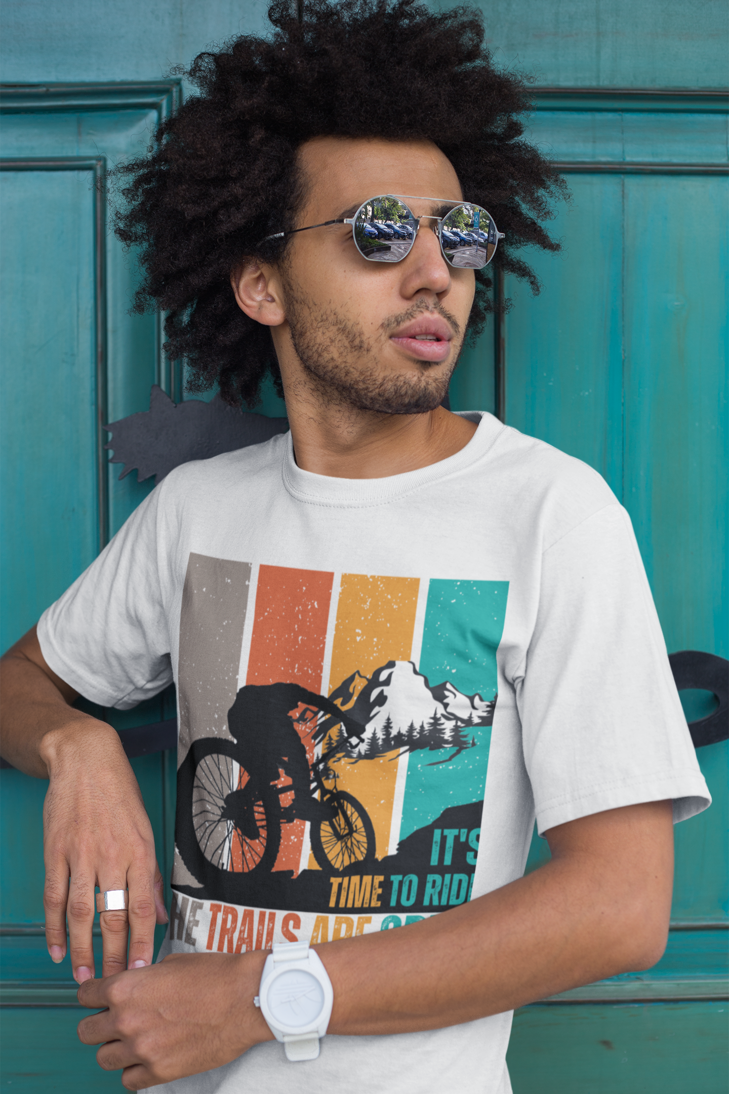 Mountain Bike Shirt Cyclist Gift For Him Witty Retro Mountain Bike Gift for Son Cycling T Shirt Trail Riding Tee Gifts For Athletic Men