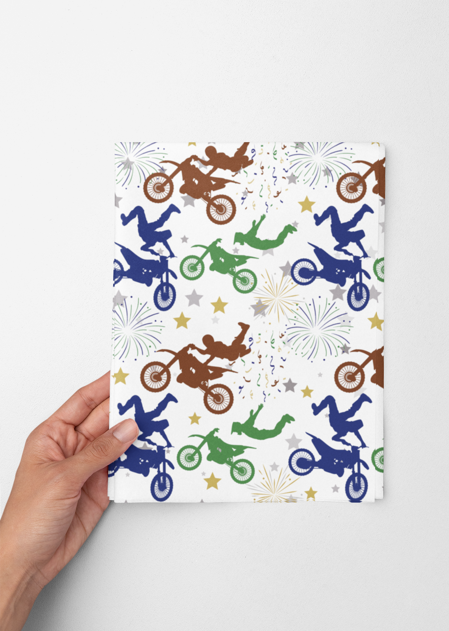 Dirtbike Wrapping Paper Roll Dirtbike Rider Gift Wrap