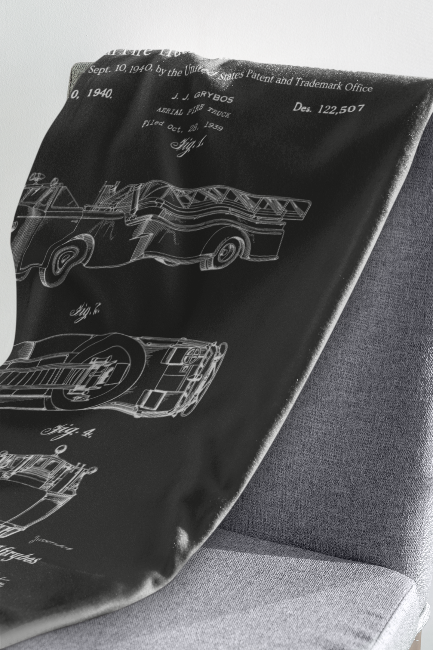 Aerial Fire Truck United States Patent Blanket