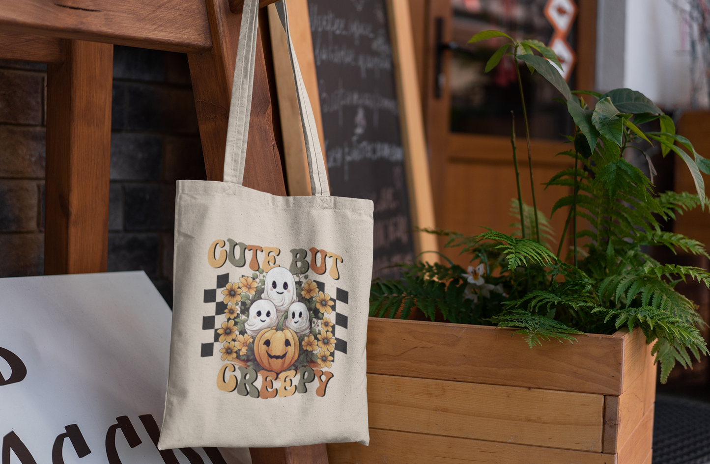 Cute Ghosts Trick or Treat Bag Halloween Tote Bag, Halloween Candy Bag Fall Tote Bag Halloween Goodie Bag Halloween Bag
