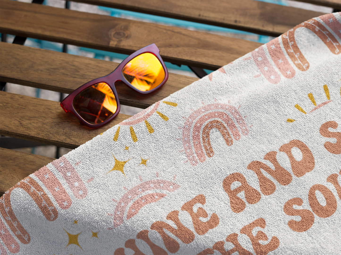 Boho Beach Cloth Gift for Her Rainbow Towel Pastel Summer Towel Beach Lover Gift Pool Towel Summer Vacation Towel Large Beach Towel