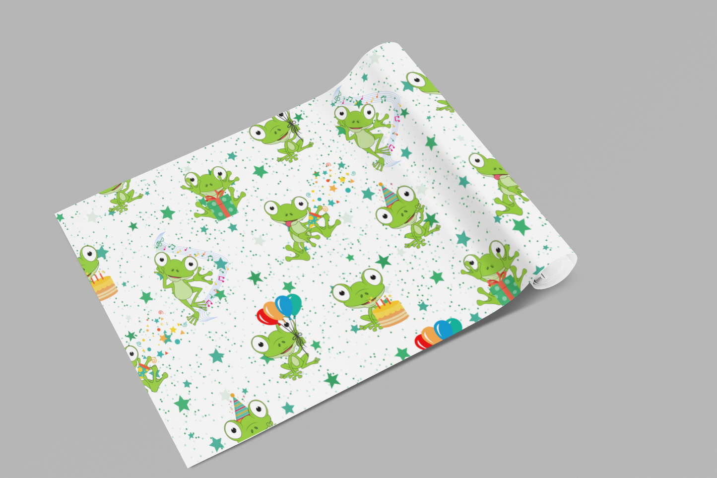 Frog Wrapping Birthday Wrapping Paper