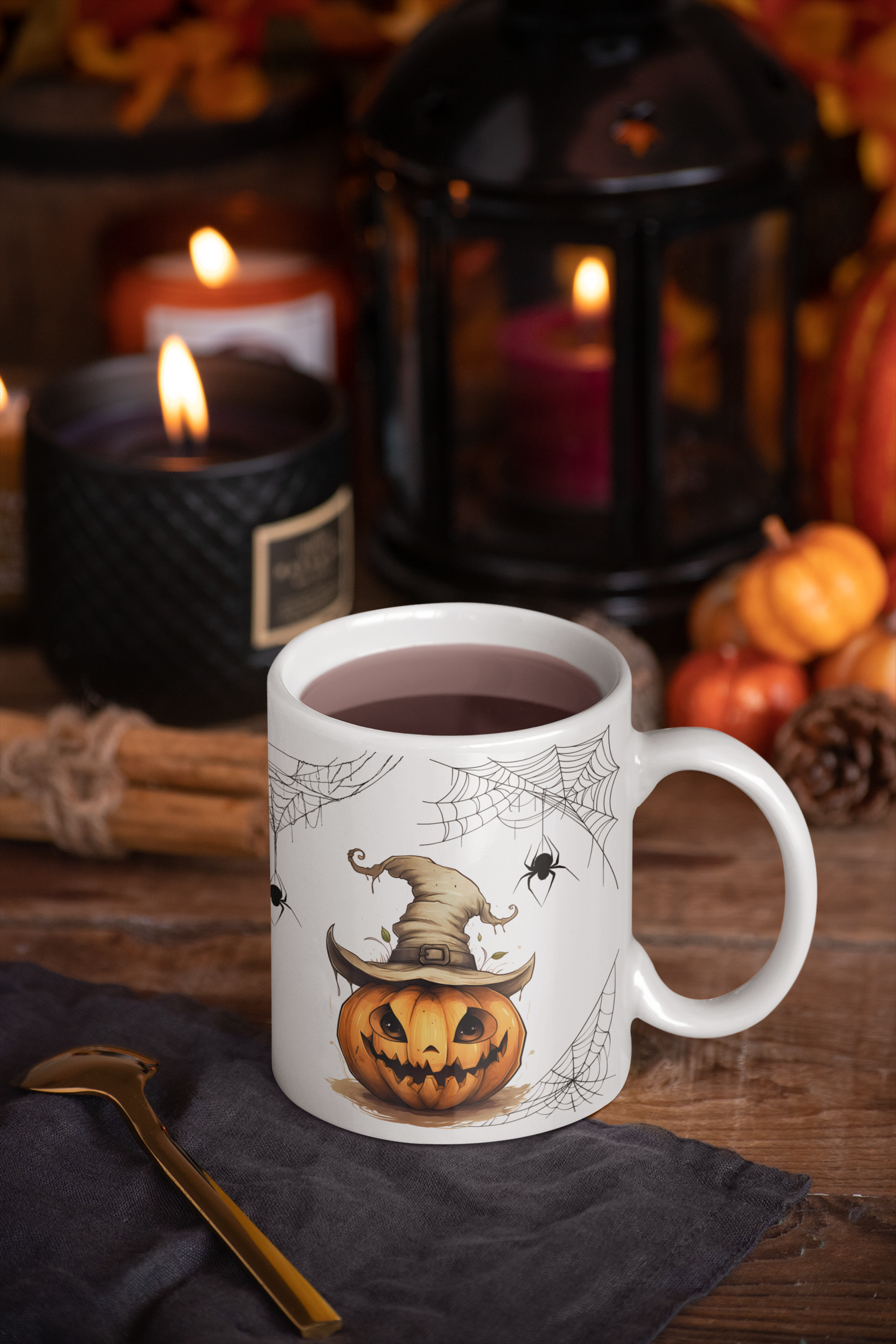 Spooky Jack O Lantern Haunted Halloween Mug