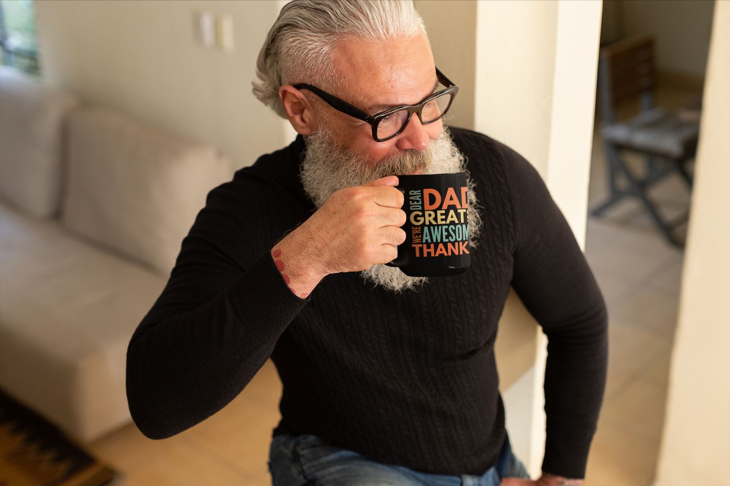 Funny Dad Mug Gift From Kids Black Ceramic Coffee Mug Stepdad Gift Sarcastic Gift From Son Fathers Day Gift From Daughter Birthday Gift for Him