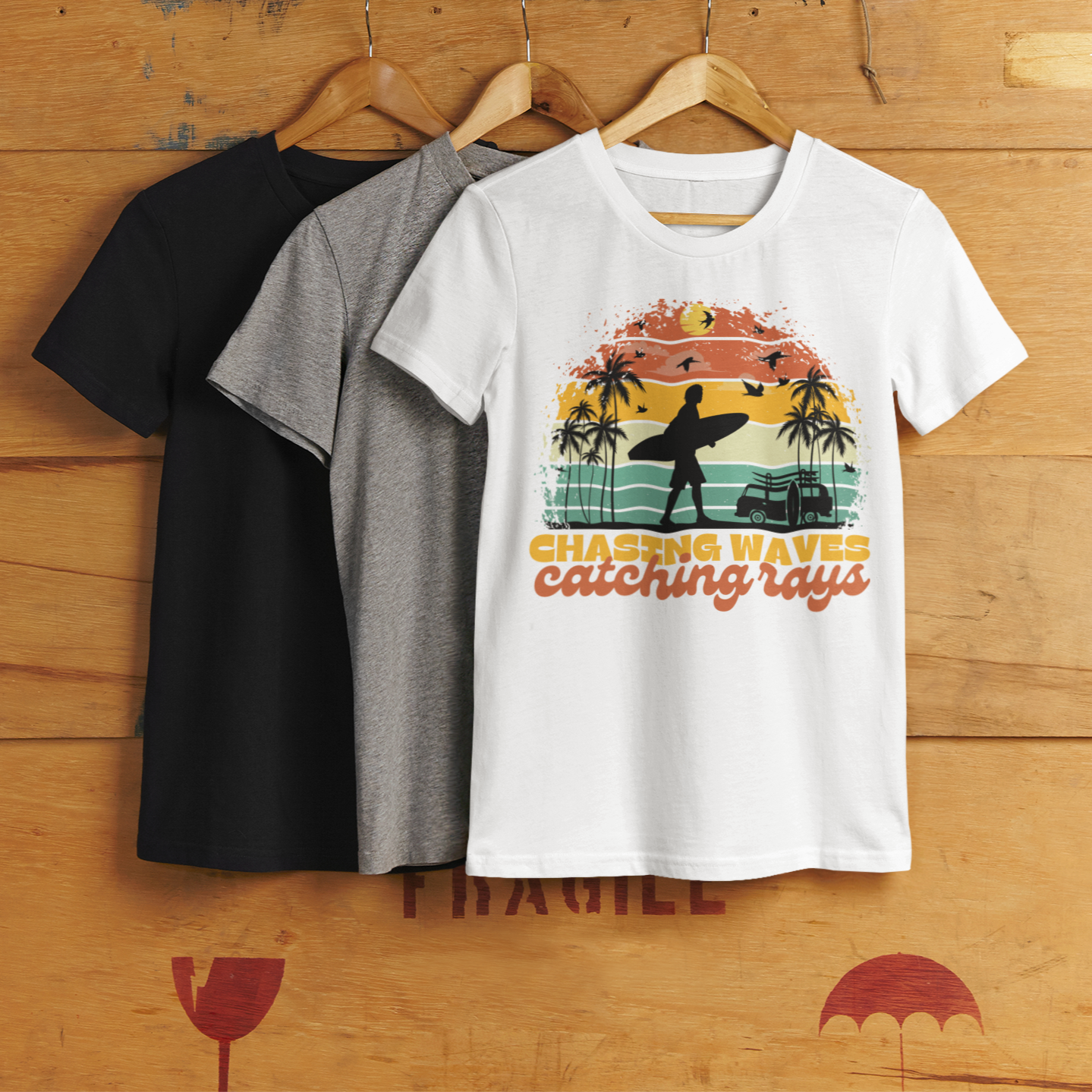 Unisex Retro Summer Surfing Beach Shirt