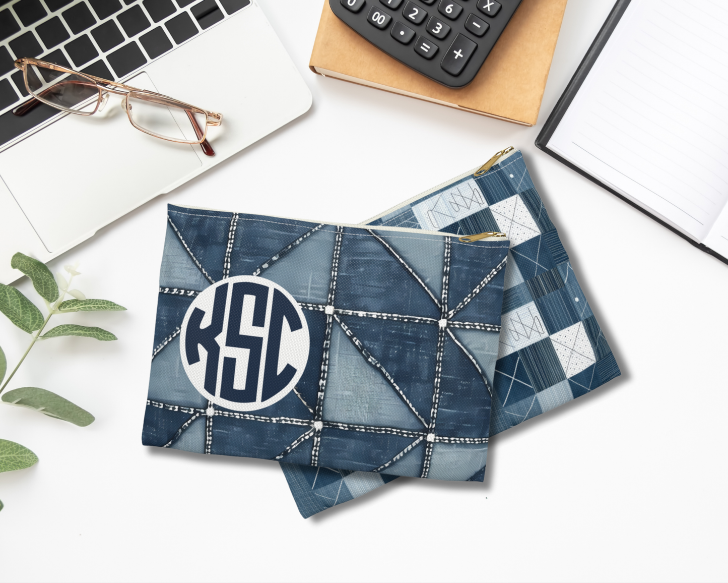 Personalized Pencil Case Trendy Monogram Gift