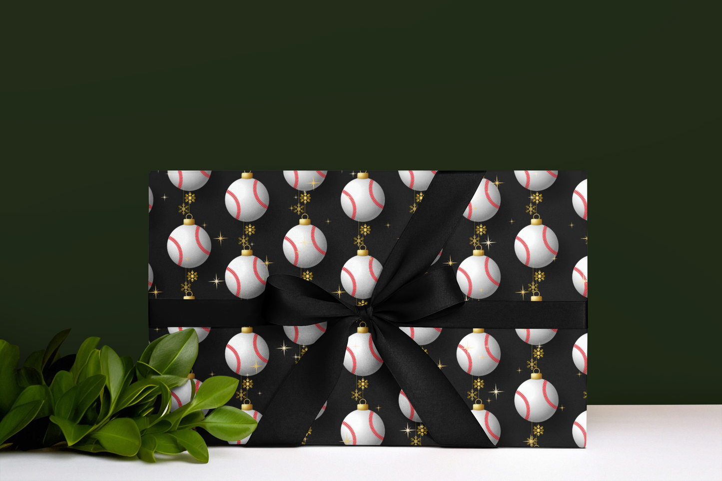 Christmas Baseball Wrapping Paper