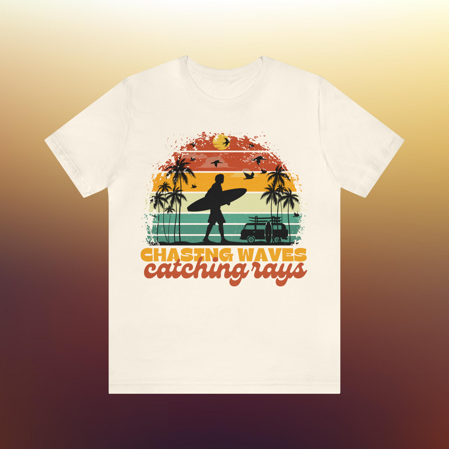 Unisex Retro Summer Surfing Beach Shirt