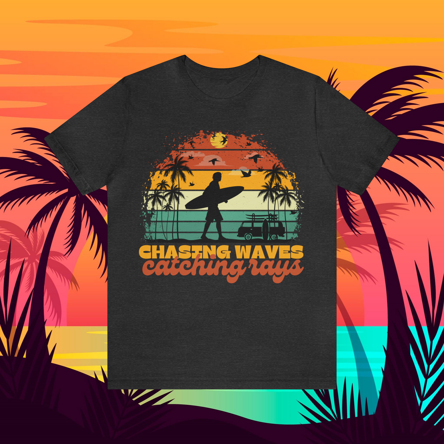 Unisex Retro Summer Surfing Beach Shirt