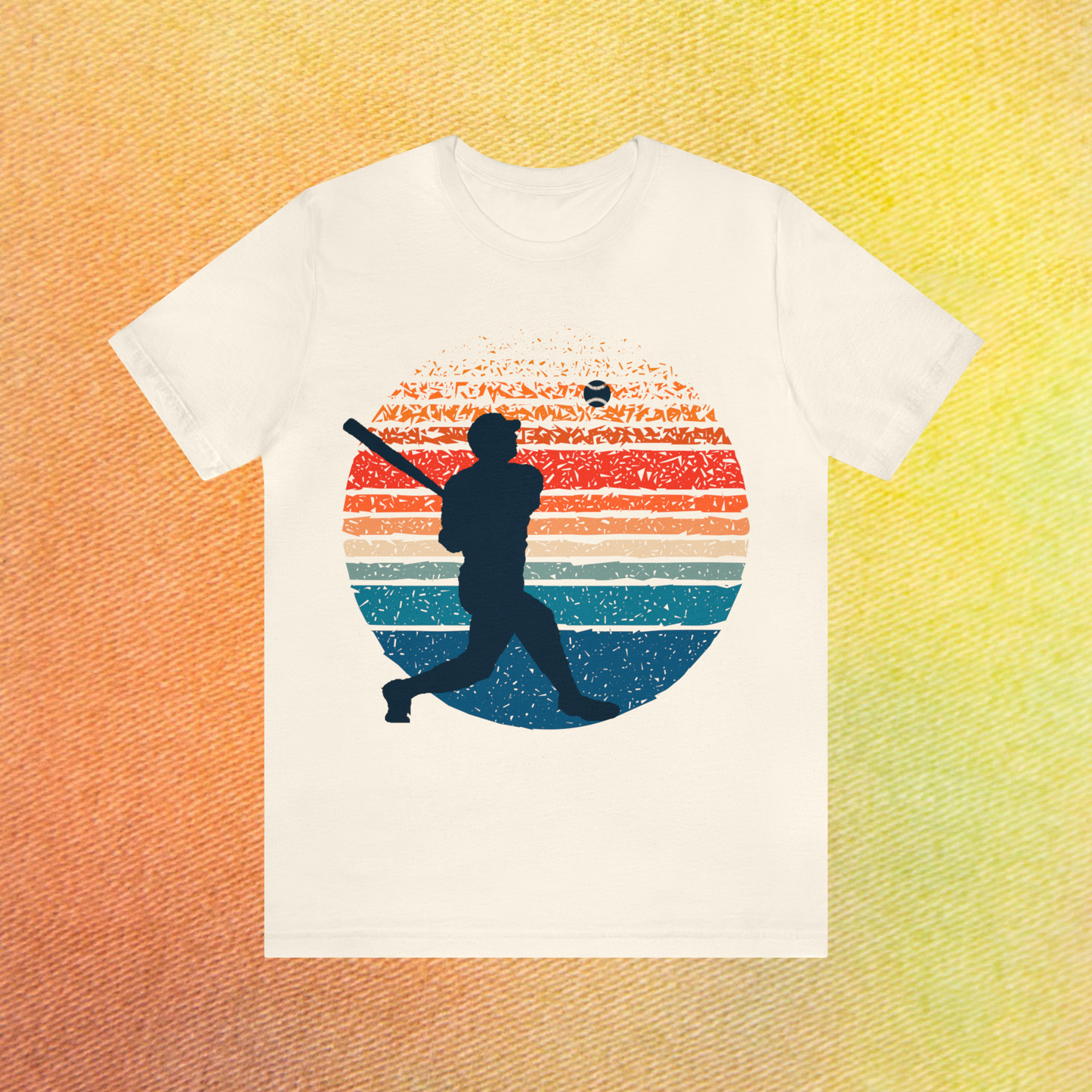 Sunset Silhouette Graphic Baseball T-Shirt