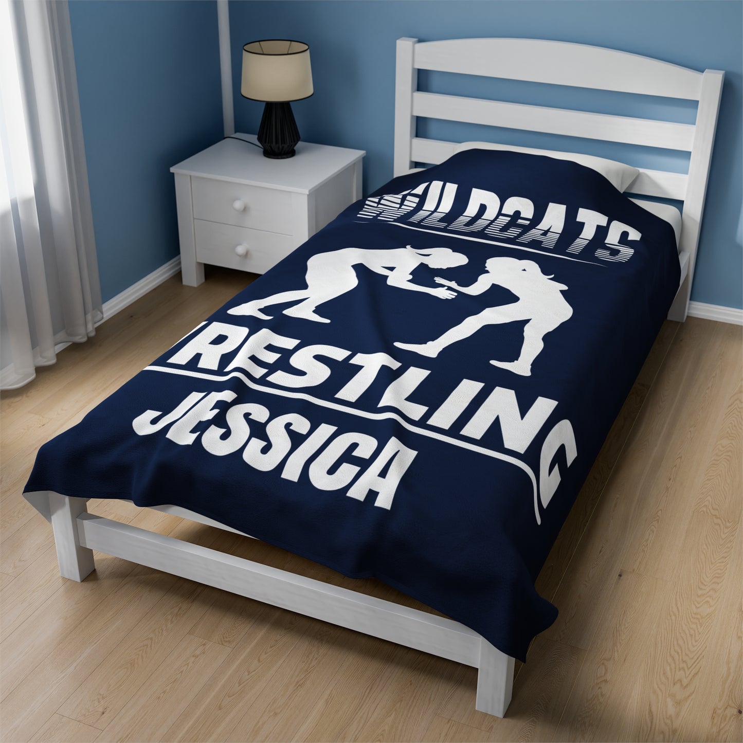 Personalized Wrestling Blanket Gift For Wrestler Custom Wrestling Team Gift