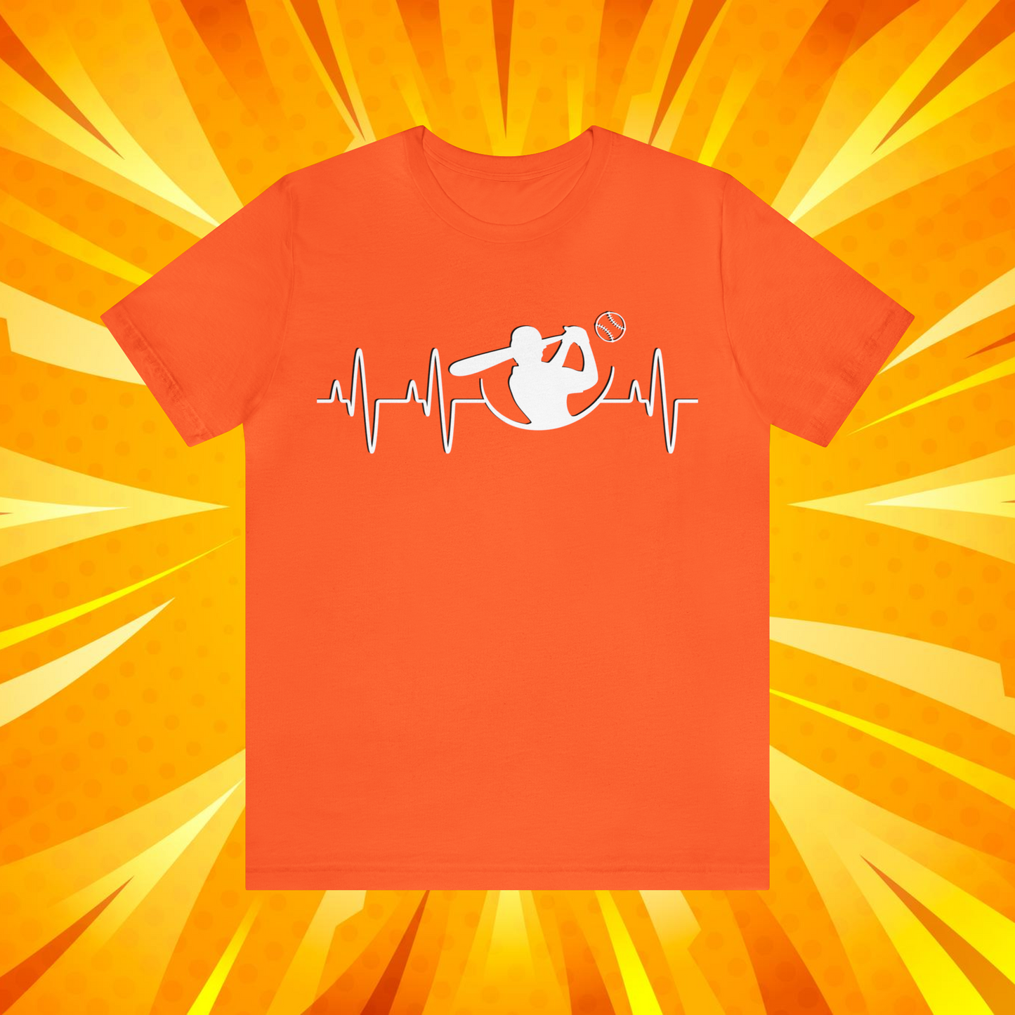Baseball Heartbeat Graphic T-Shirt