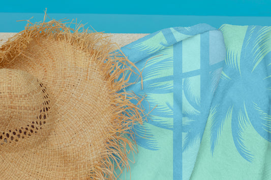 Custom 90s Style Palm Tree Beach Towel