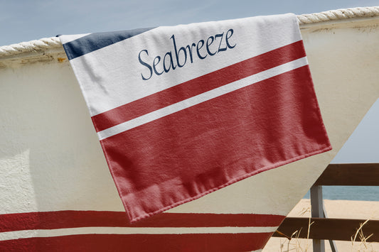 Personalized Nautical Beach Towel