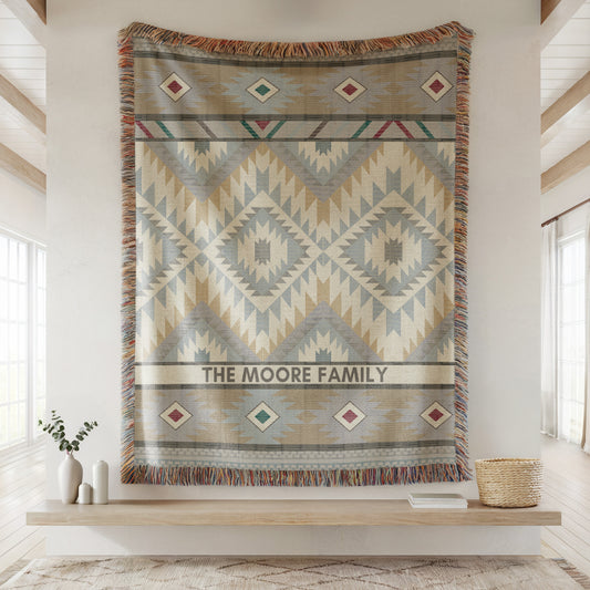 Custom Western Woven Blanket