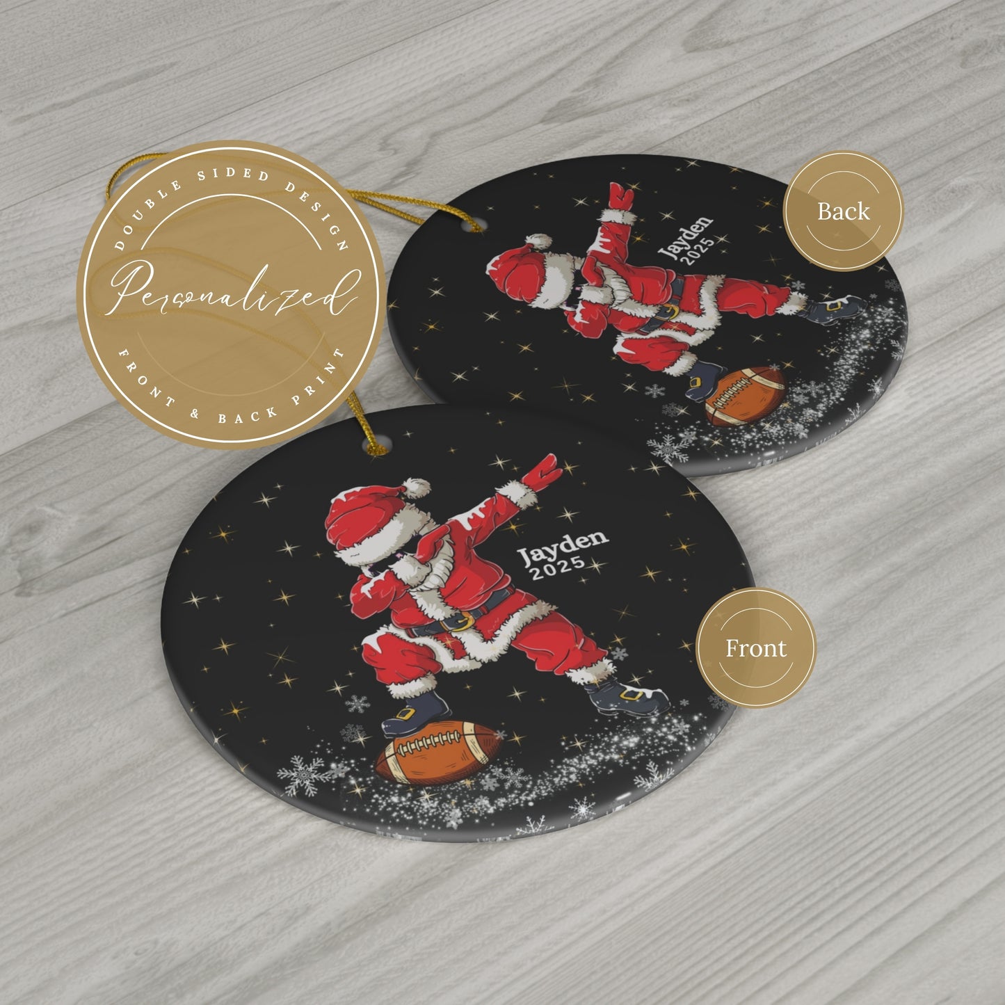 Personalized Football Ornament