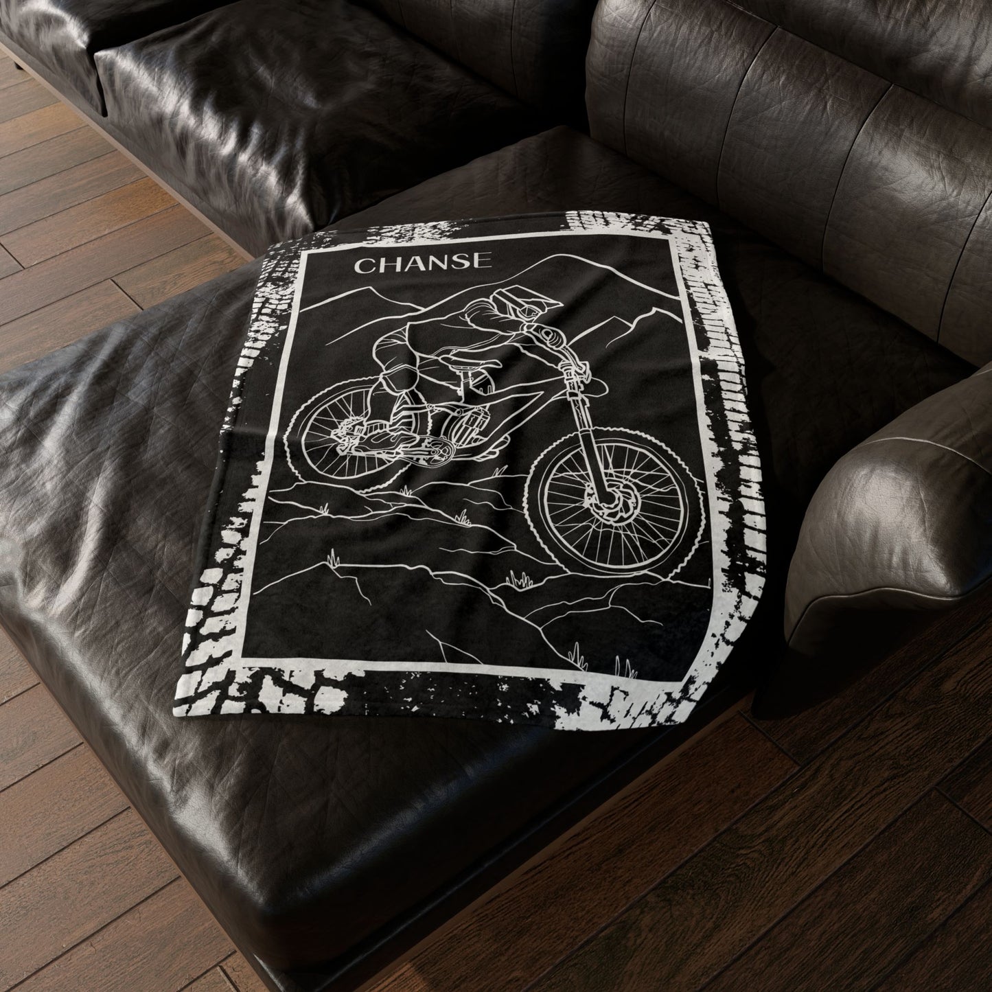 Personalized Mountain Bike Blanket