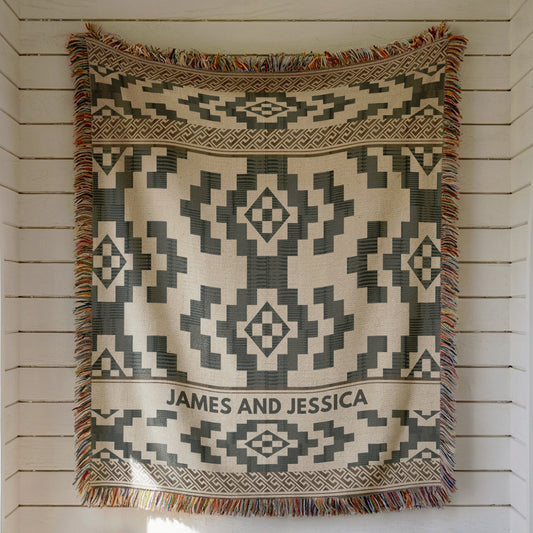 Personalized Woven Throw Blanket