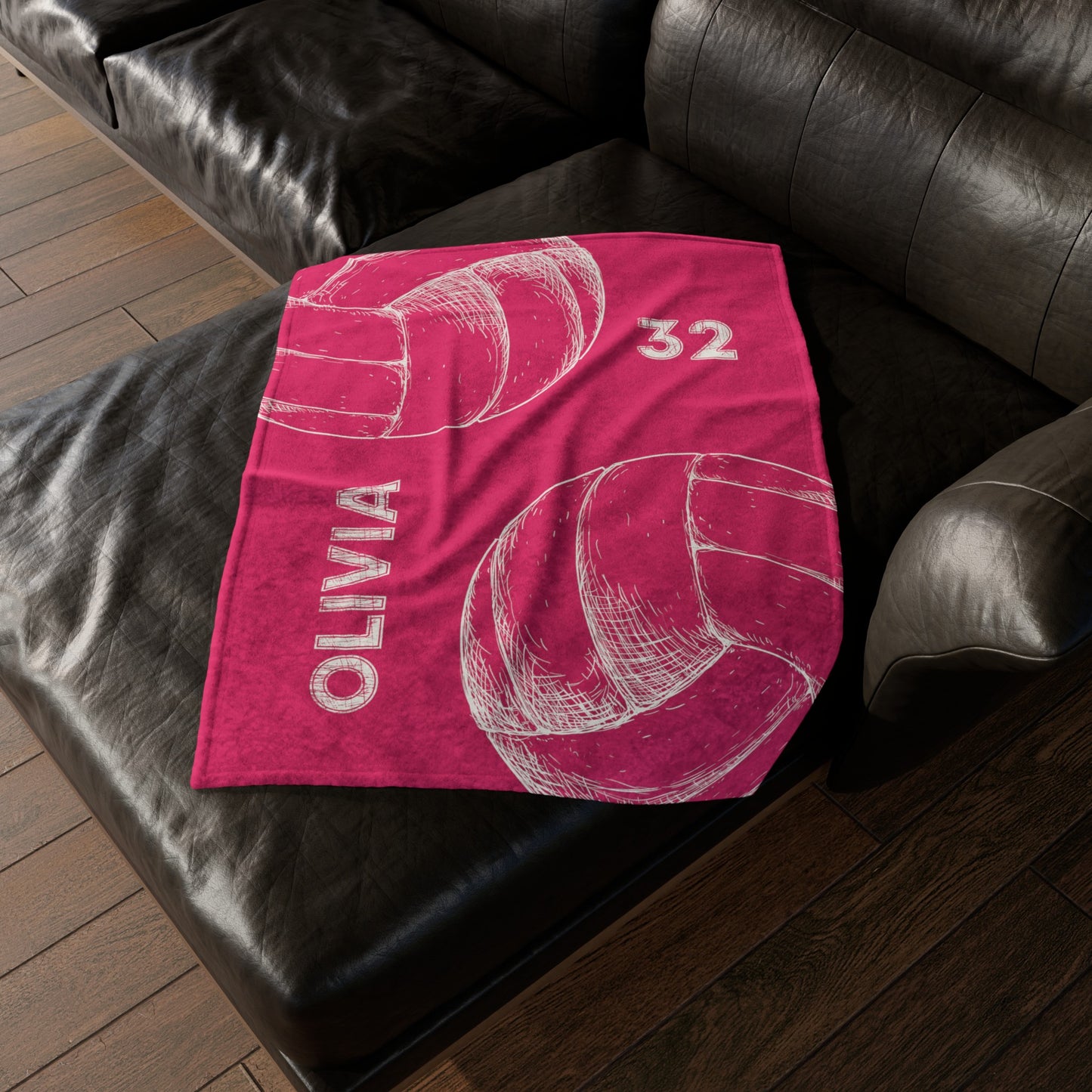 Custom Volleyball Blanket Personalized Volleyball Gift