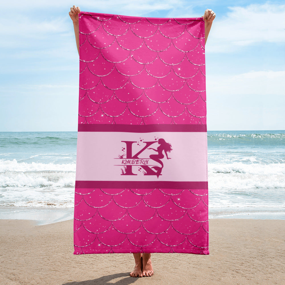Mermaid Beach Towel Mermaid Core Monogram Beach Towel