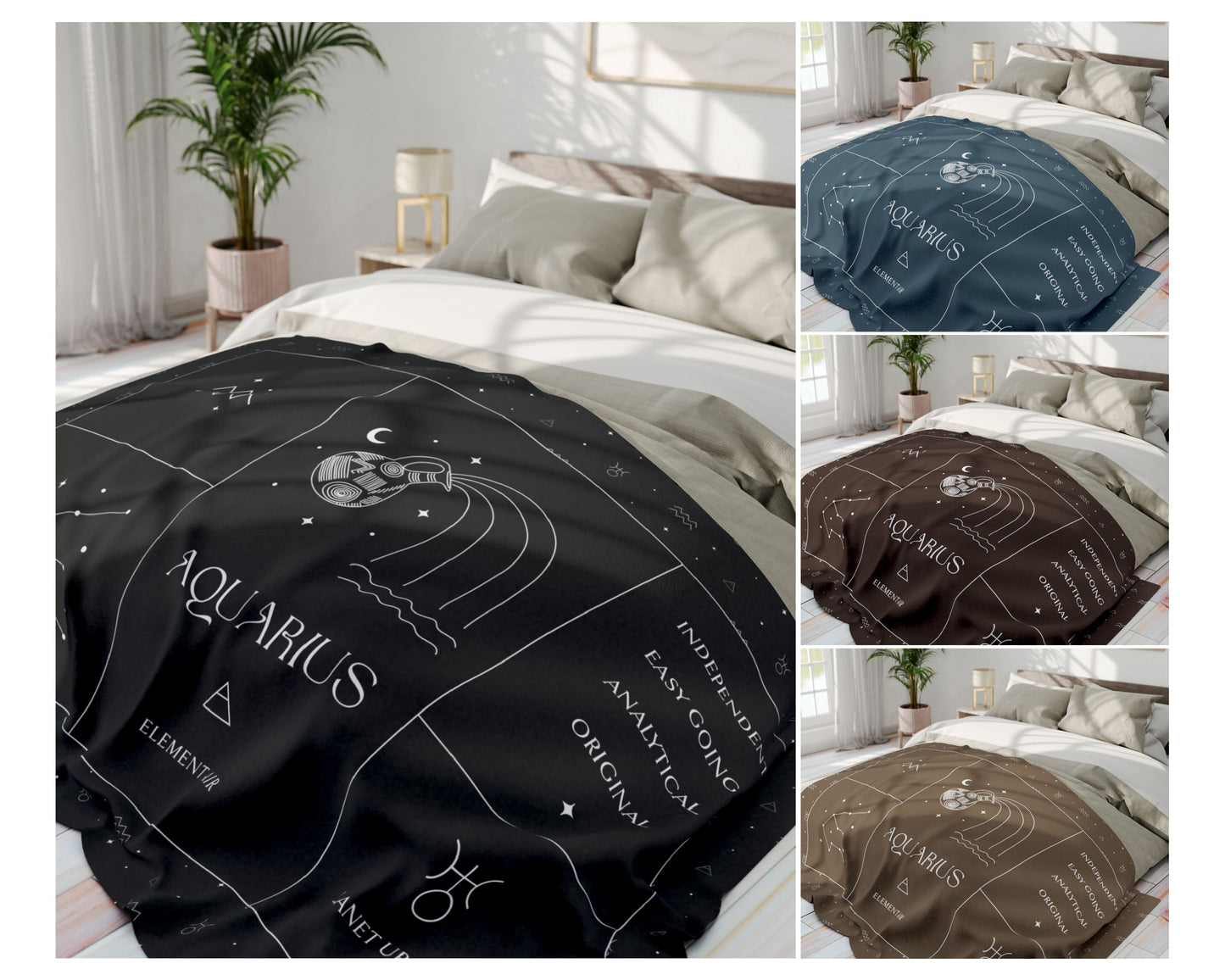 Aquarius Zodiac Blanket