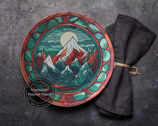 Mountain Plate Hiking Gift Polymer Plastic Dinnerware