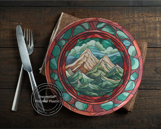 Rustic Fall Mountain Plates Nature Lover Gift
