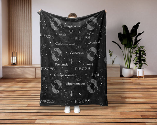 Pisces Zodiac Blanket