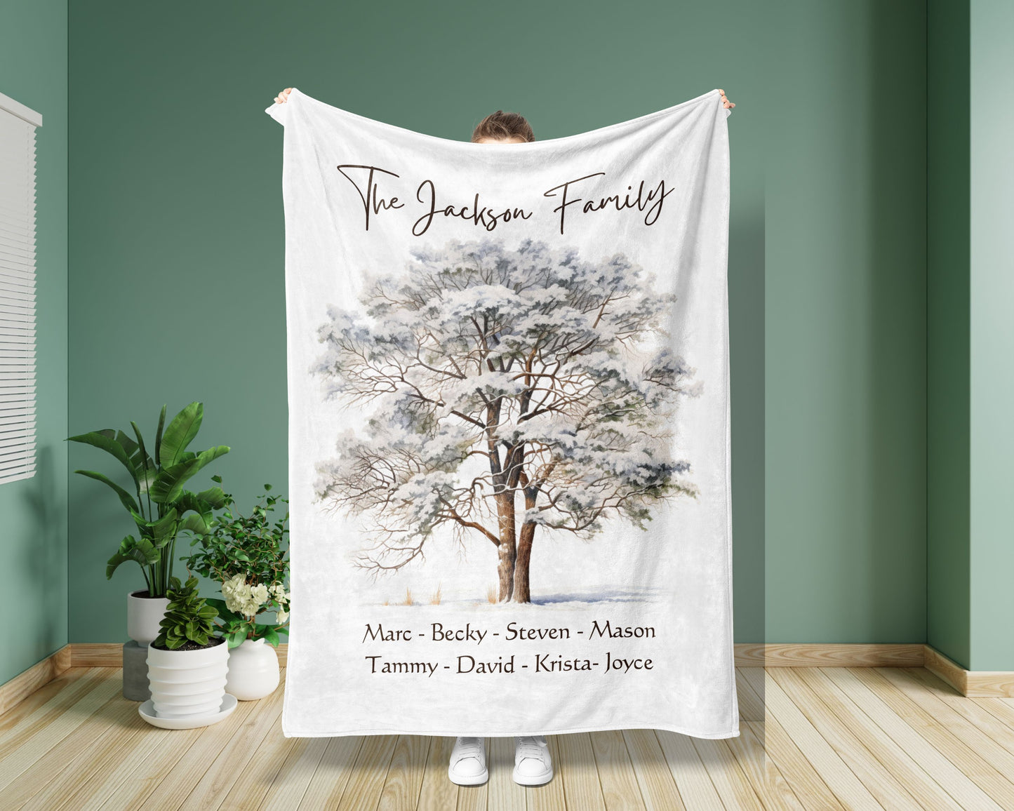 Family Tree Blanket Personalized Family Keepsake