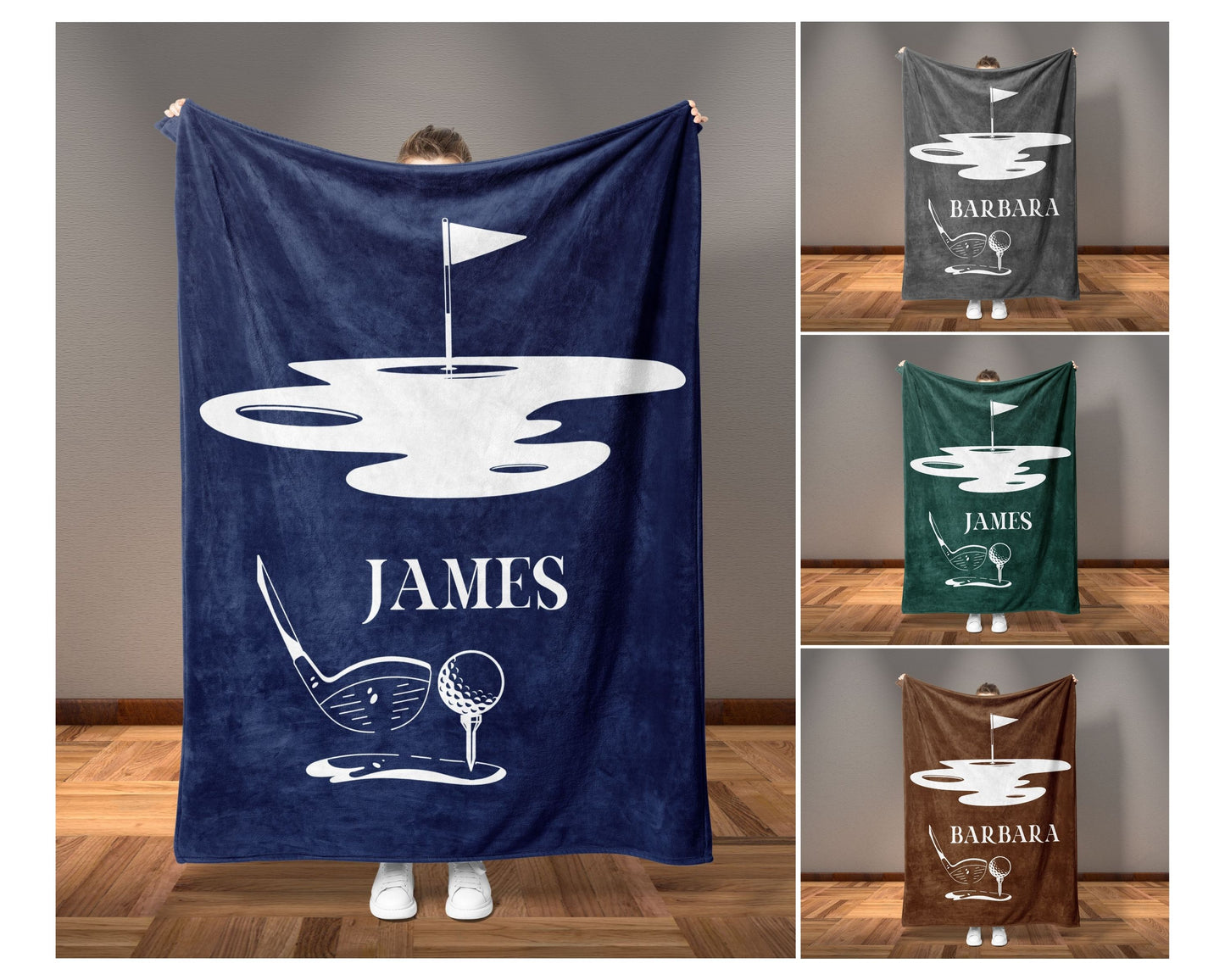 Personalized Golf Blanket Gift for Golfer