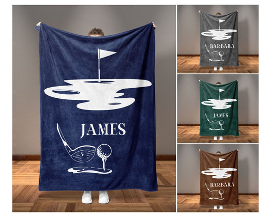 Personalized Golf Blanket Gift for Golfer