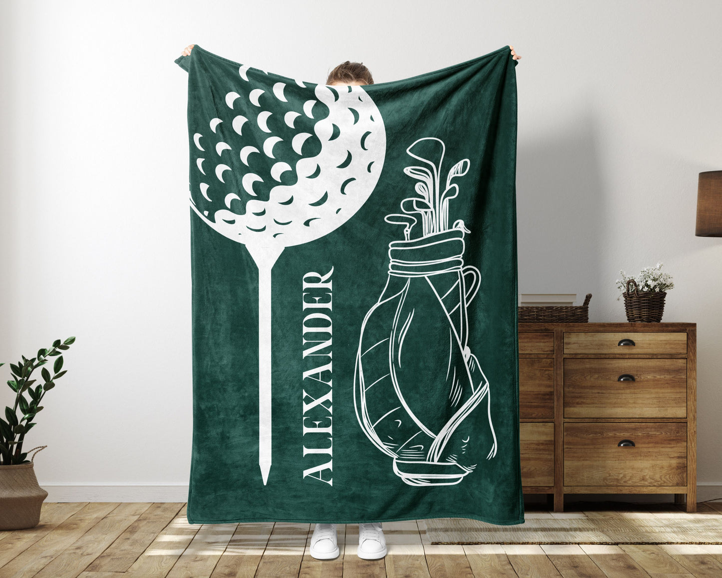 Personalized Golf Blanket Gift for Golfer